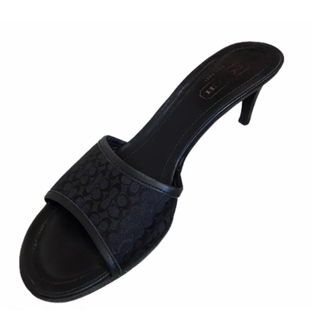 Coach black heels 9.5